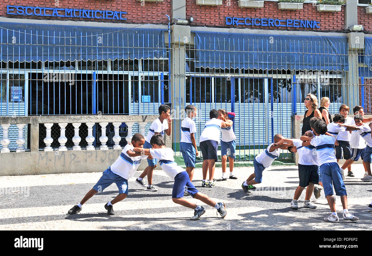 Brazil School Uniform Hi Res Stock Photography And Images Alamy Physical Education Session On The Sidewalk Before Dr Cicero Pena Municipal School Copacabana Rio De Janeiro Brazil PDF6P2