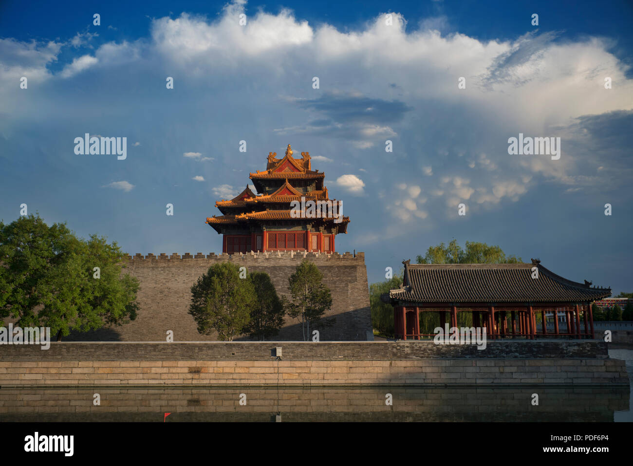 Corner turret ,The Forbidden City, Beijing, China Stock Photo