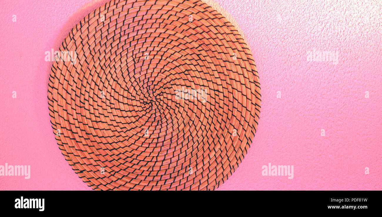 Wicker stand for dishes made of artificial rattan. Kitchen accessories. For the dining