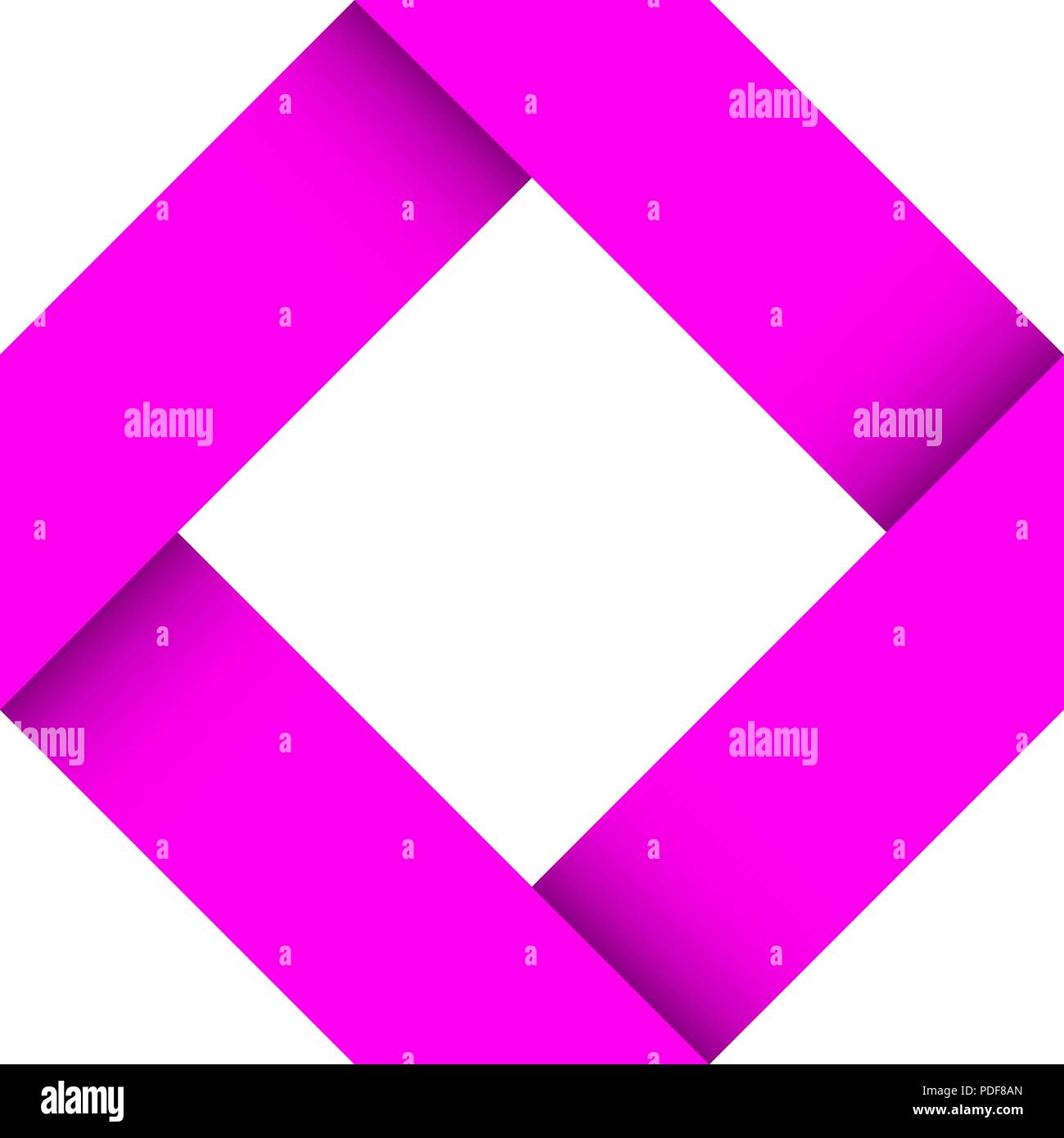 paper logo pink folded 3d sign stock vector art illustration folded sign