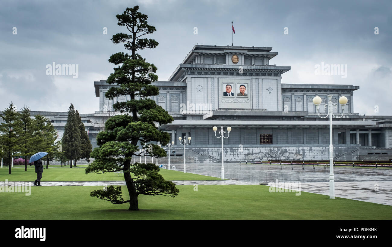 Kumsusan Palace of the Sun, mausoleum of Kim Il Sung and Kim Jung Il, Pyongyang, North Korea Stock Photo