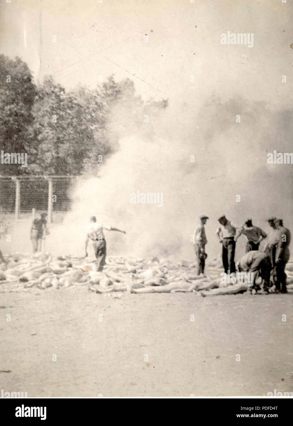 106 Cremation of bodies by the Sonderkommando Stock Photo