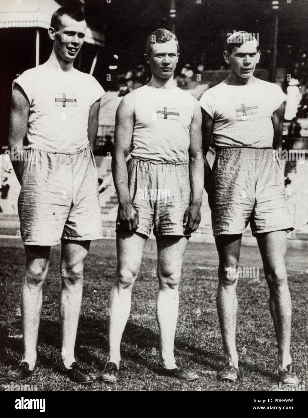 147 Gustaf Lindblom, Georg Åberg, Erik Almlöf 1912 Stock Photo
