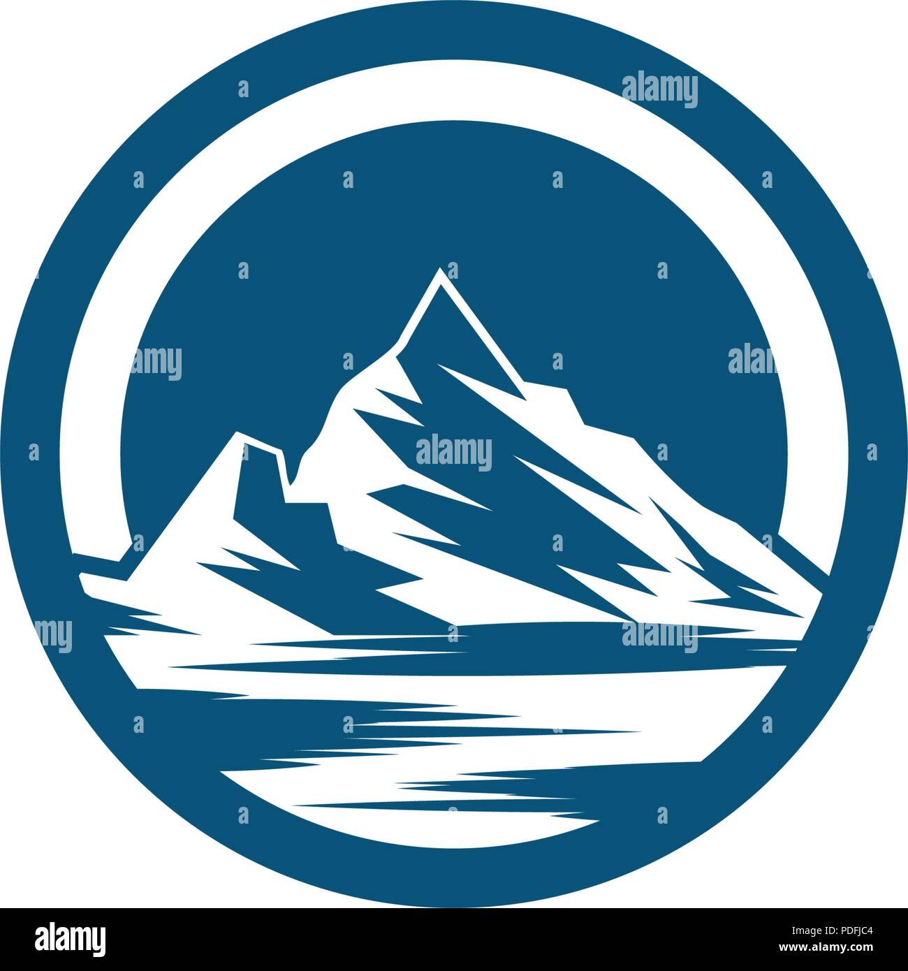 Mountain vector icon illustration design template Stock Vector Image ...