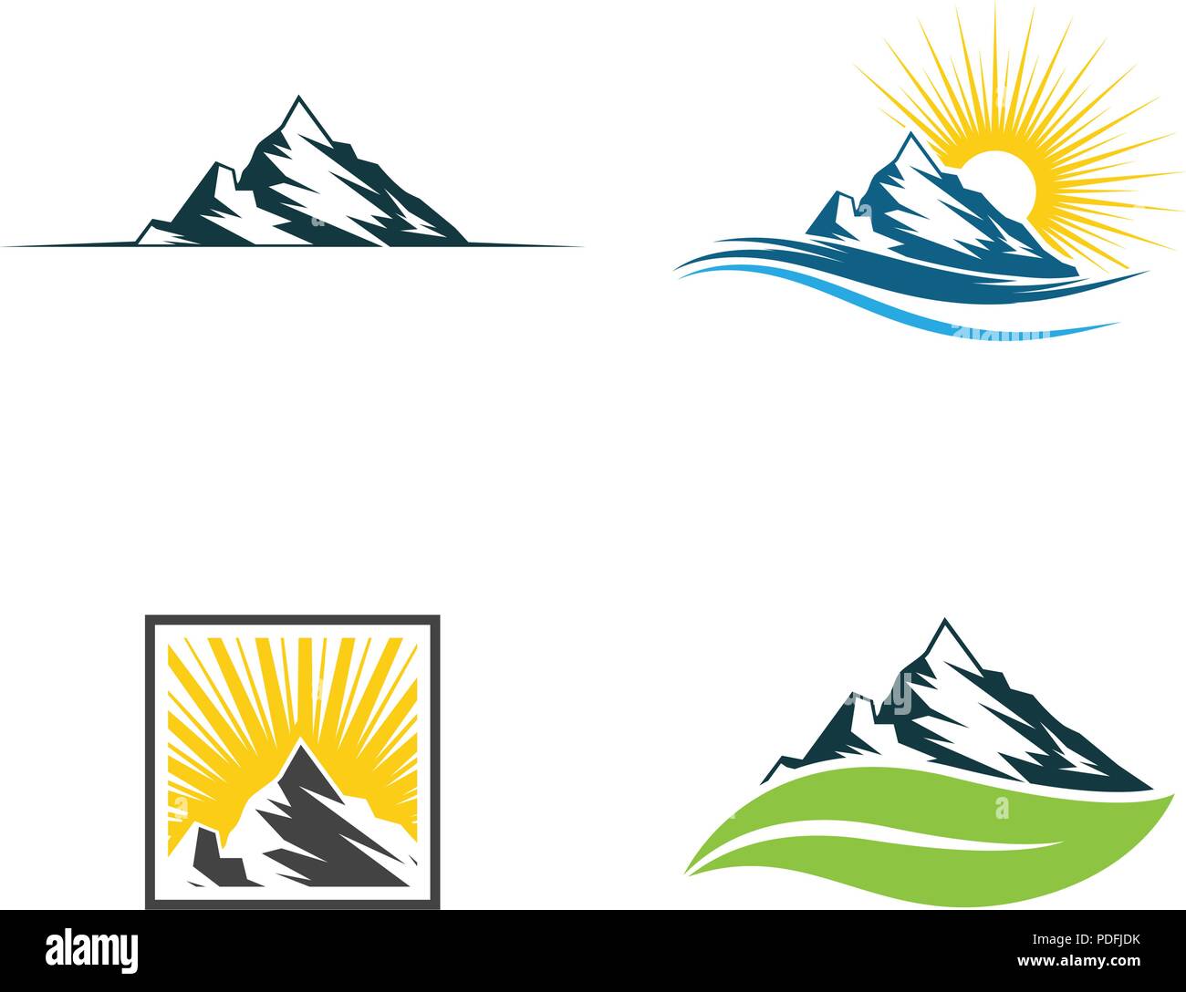 Mountain vector icon illustration design template Stock Vector Image ...