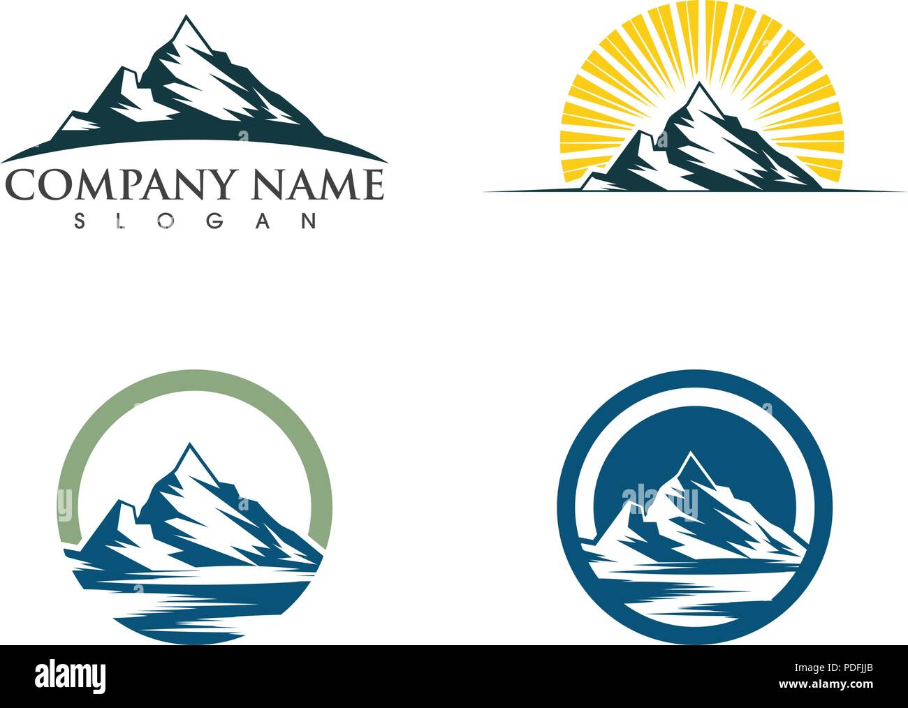 Mountain vector icon illustration design template Stock Vector Image ...