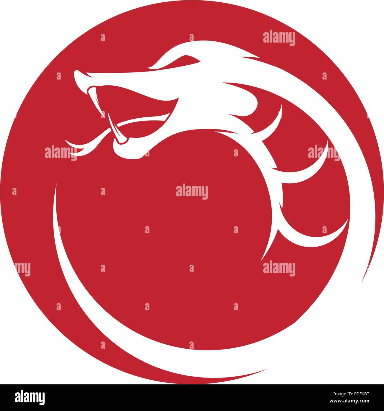 vector snake simple logo design element. danger snake icon. viper symbol Stock Vector