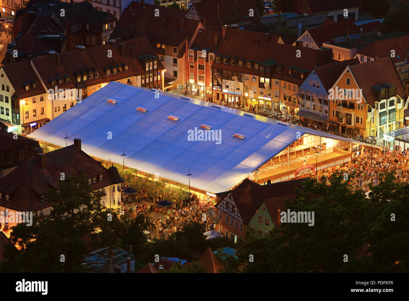 annual Beer Festival with the new festival tent from 2018, Kulmbach, Upper Franconia, Bavaria, Germany Stock Photo