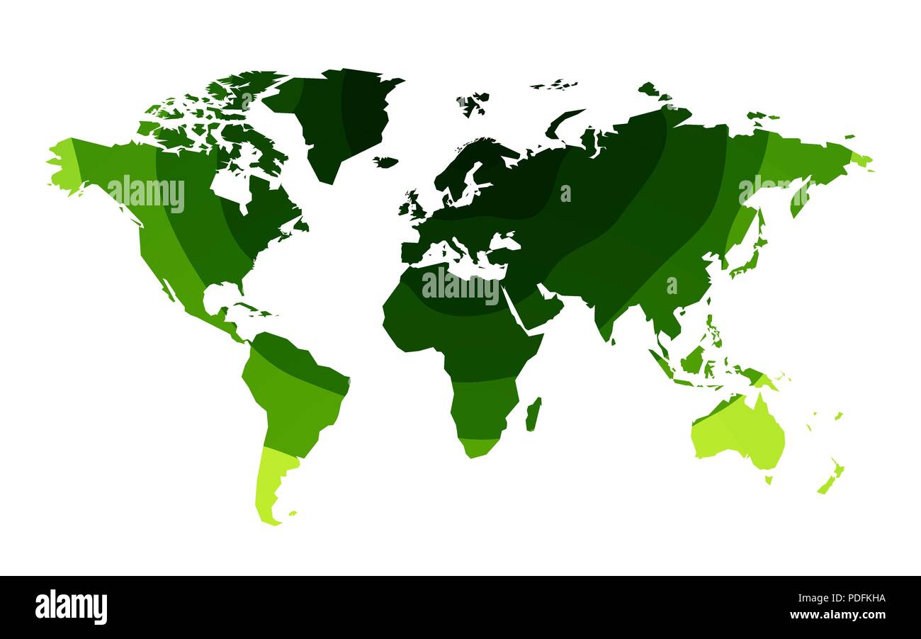 green waves world map background Stock Vector