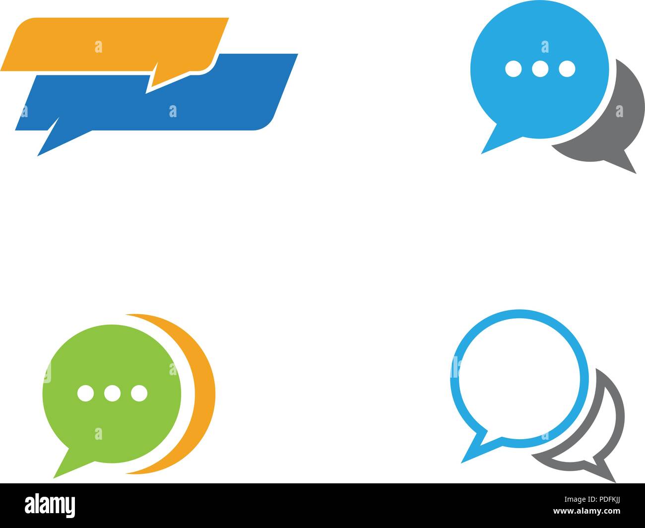 Speech bubble icon Logo template vector illustration Stock Vector Image ...