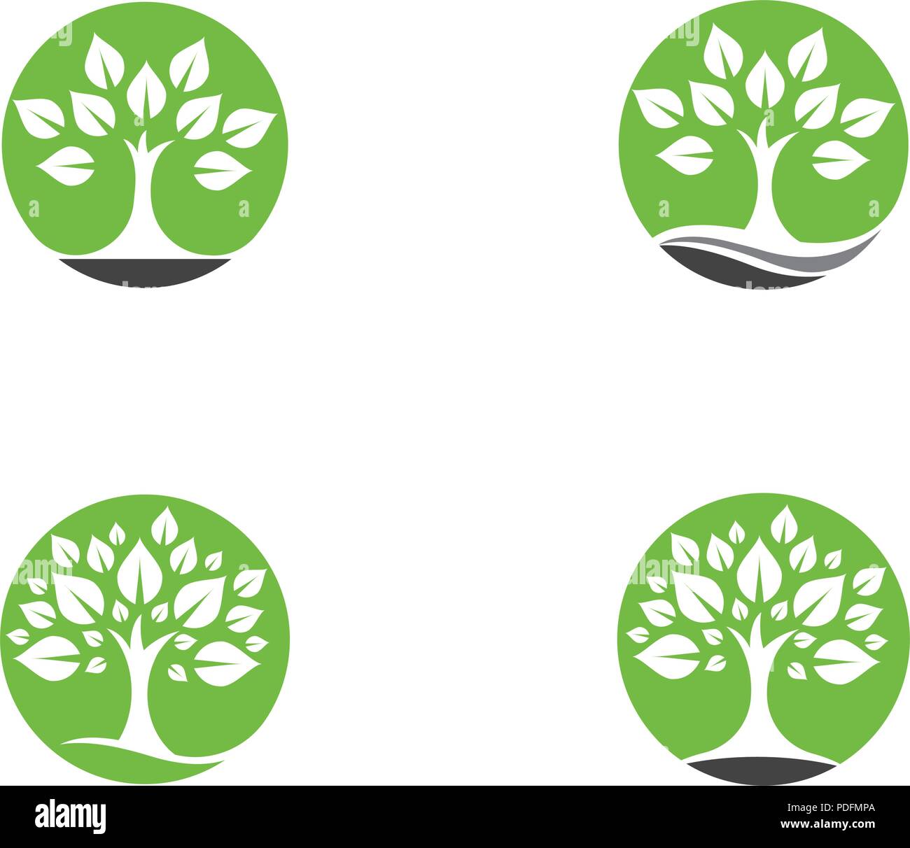 Logos of green Tree leaf ecology nature element vector Stock Vector ...