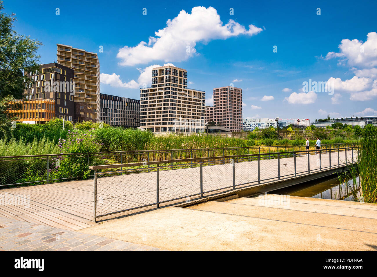 Parc Clichy Batignolles, also known as Martin Luther King Park is one