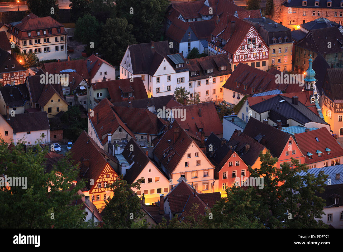 Old Town, Upper Town, Kulmbach, Upper Franconia, Bavaria, Germany Stock Photo