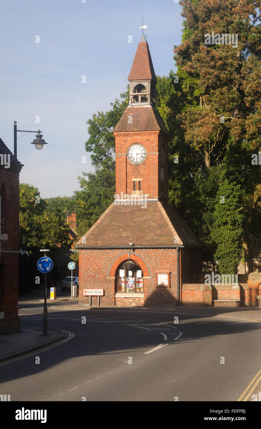 The clock tower (1842), the symbol of the town, in Wendover, Buckinghamshire, England Stock Photo
