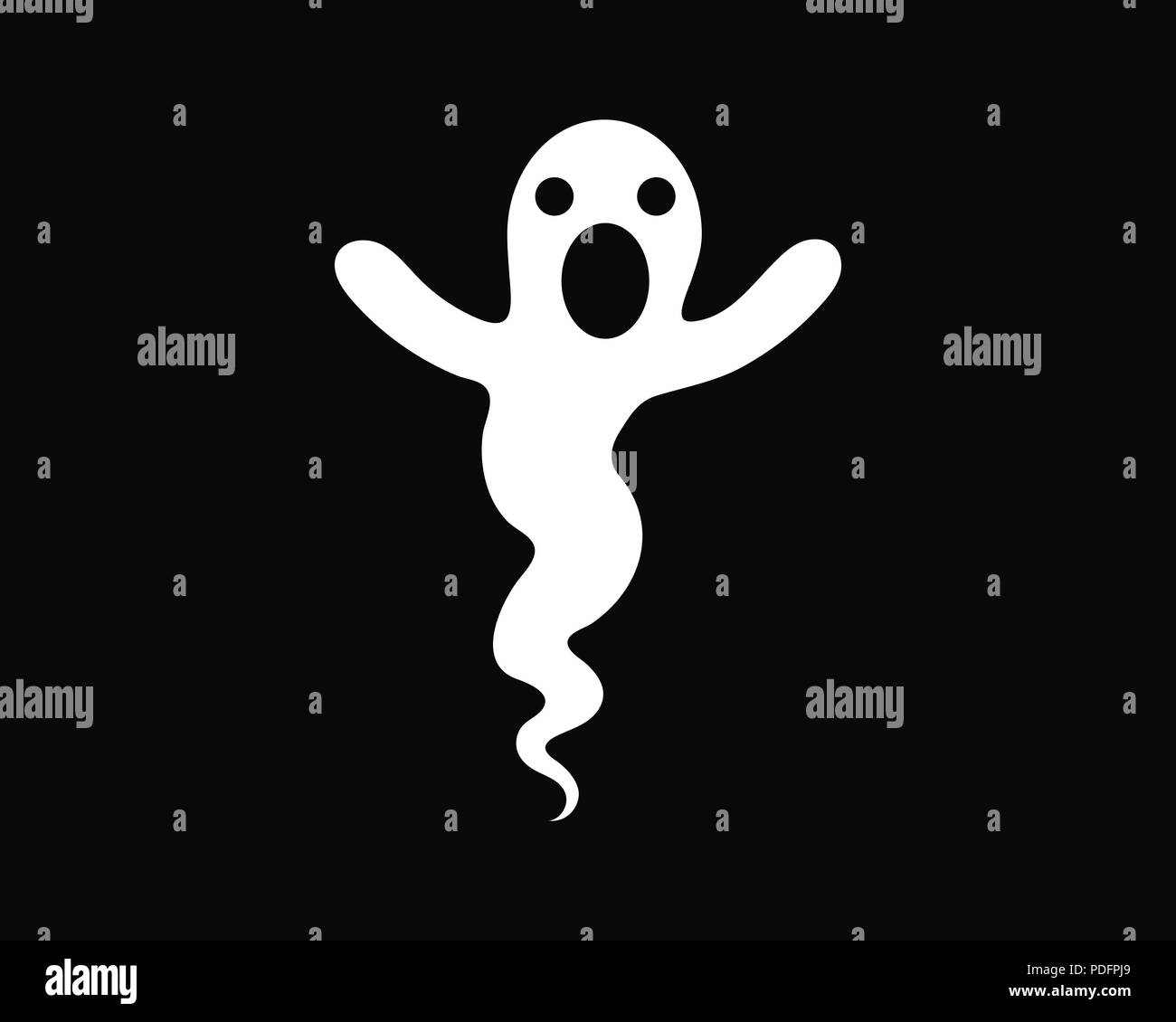 Ghost icons Vector illustration of flat design characters Stock Vector ...