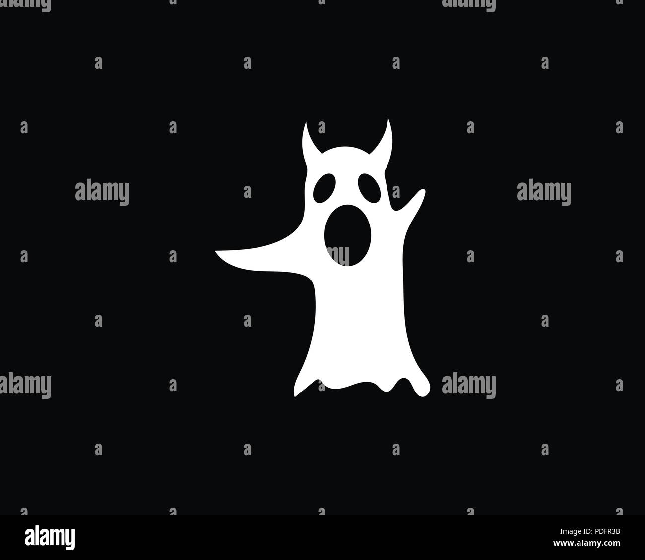 Ghost icons Vector illustration of flat design characters Stock Vector ...