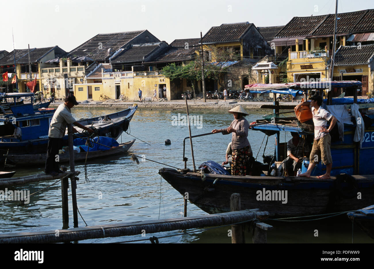 River life on the Thu Bhon river in Hoi An, Vietnam         FOR EDITORIAL USE ONLY Stock Photo