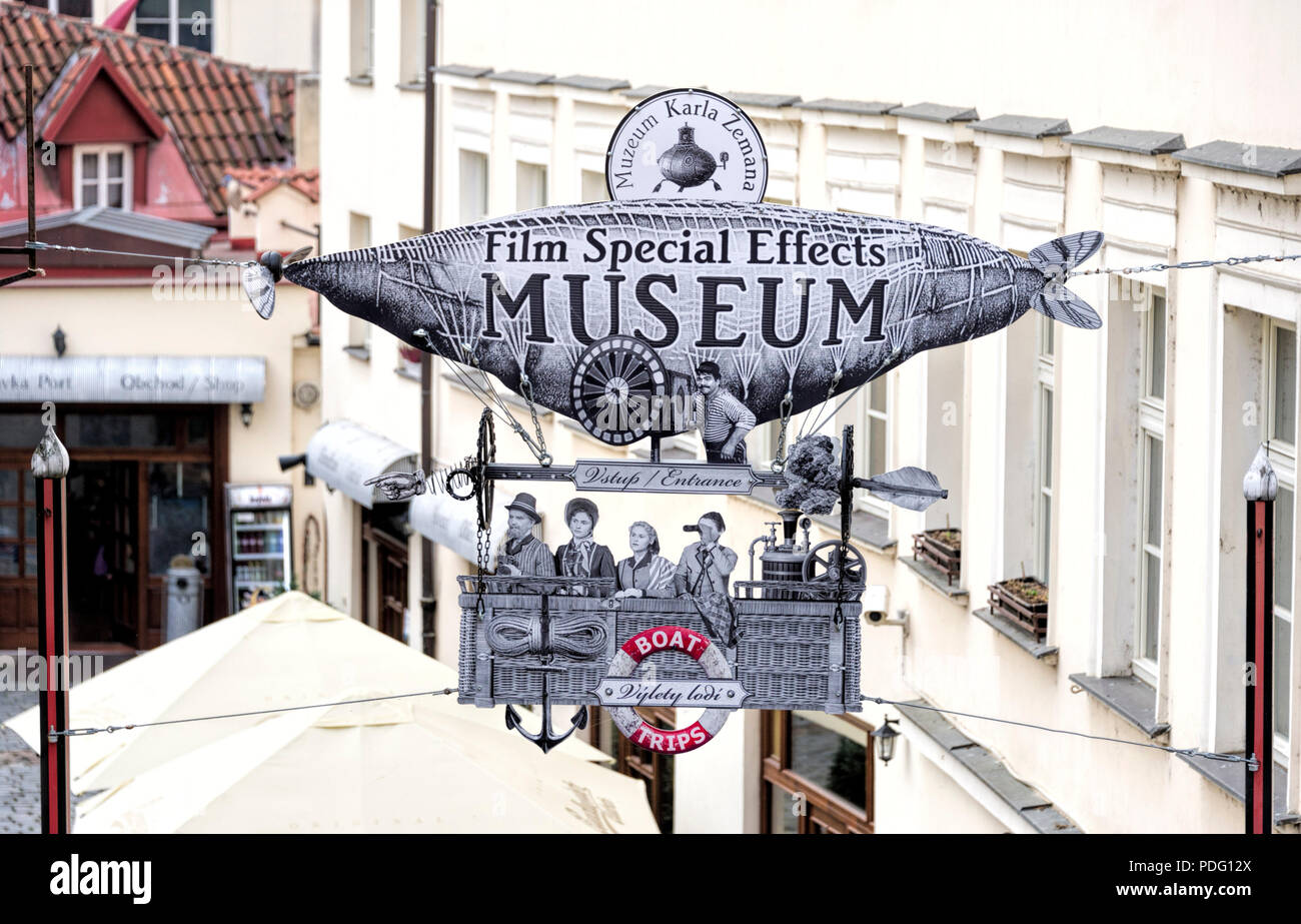 Film Special Effects Museum sign Prague Stock Photo Alamy