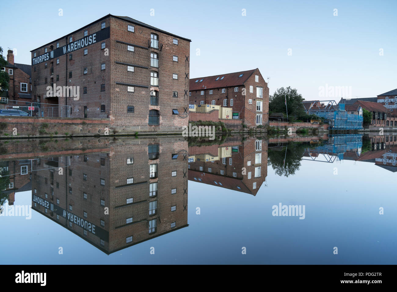 Converted Warehouses to residential accommodation Newark on Trent Stock Photo