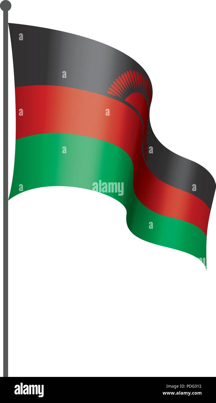 Malawi flag on the black background Stock Vector Images - Alamy