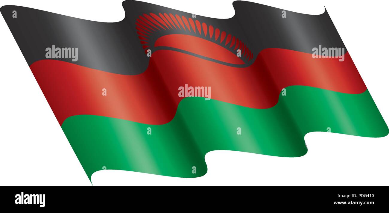 Malawi flag on the black background Stock Vector Images - Alamy
