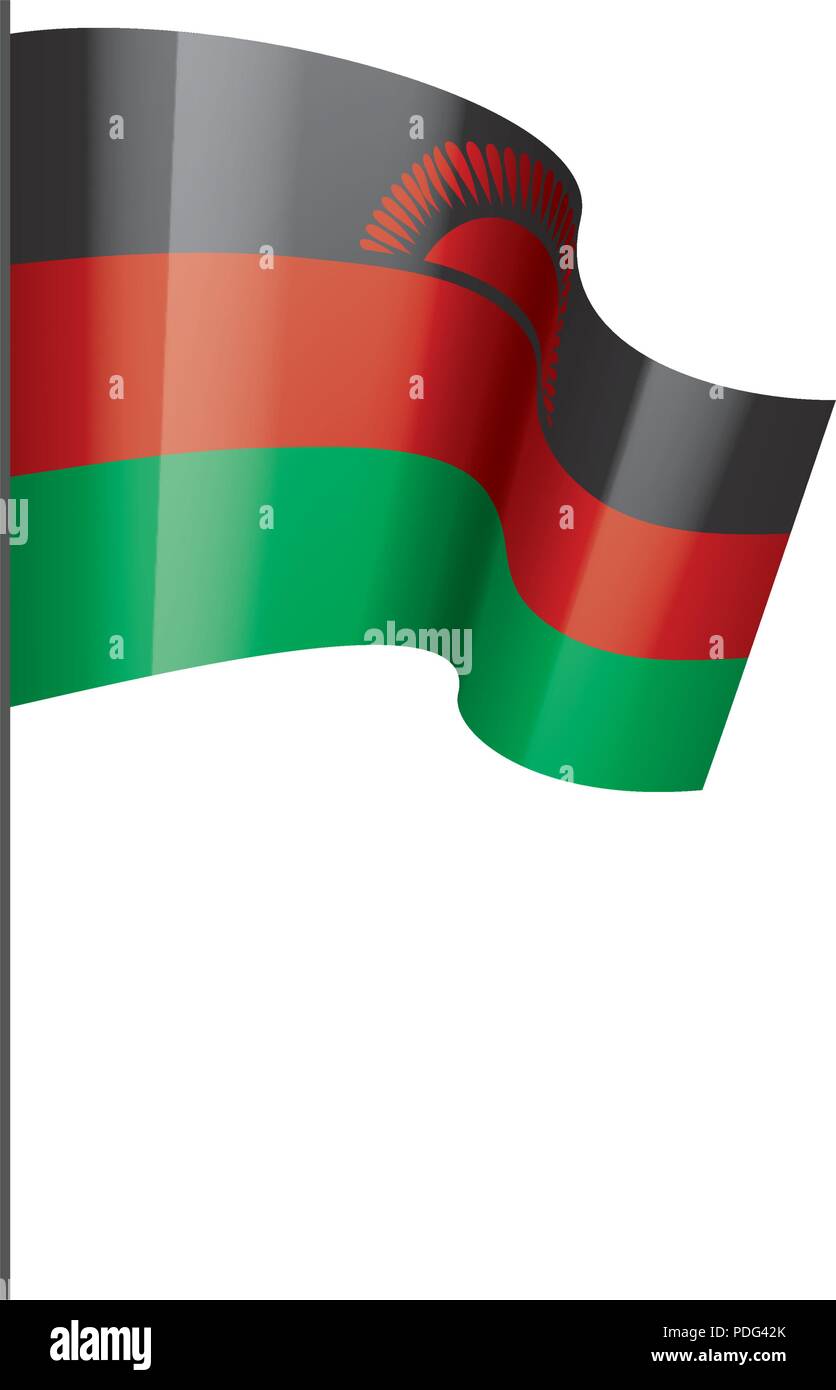 Malawi flag on the black background Stock Vector Images - Alamy