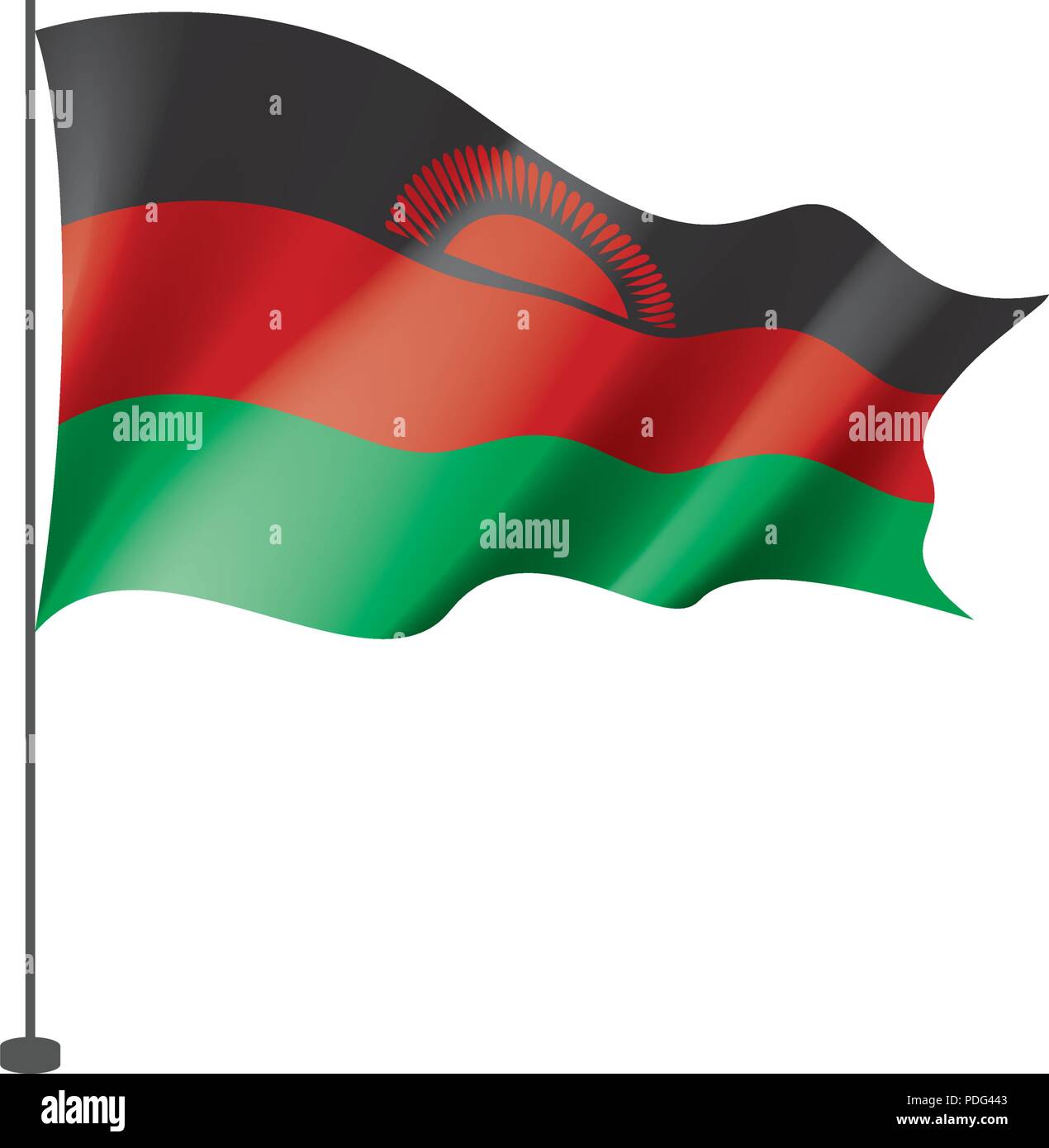 Malawi flag on the black background Stock Vector Images - Alamy