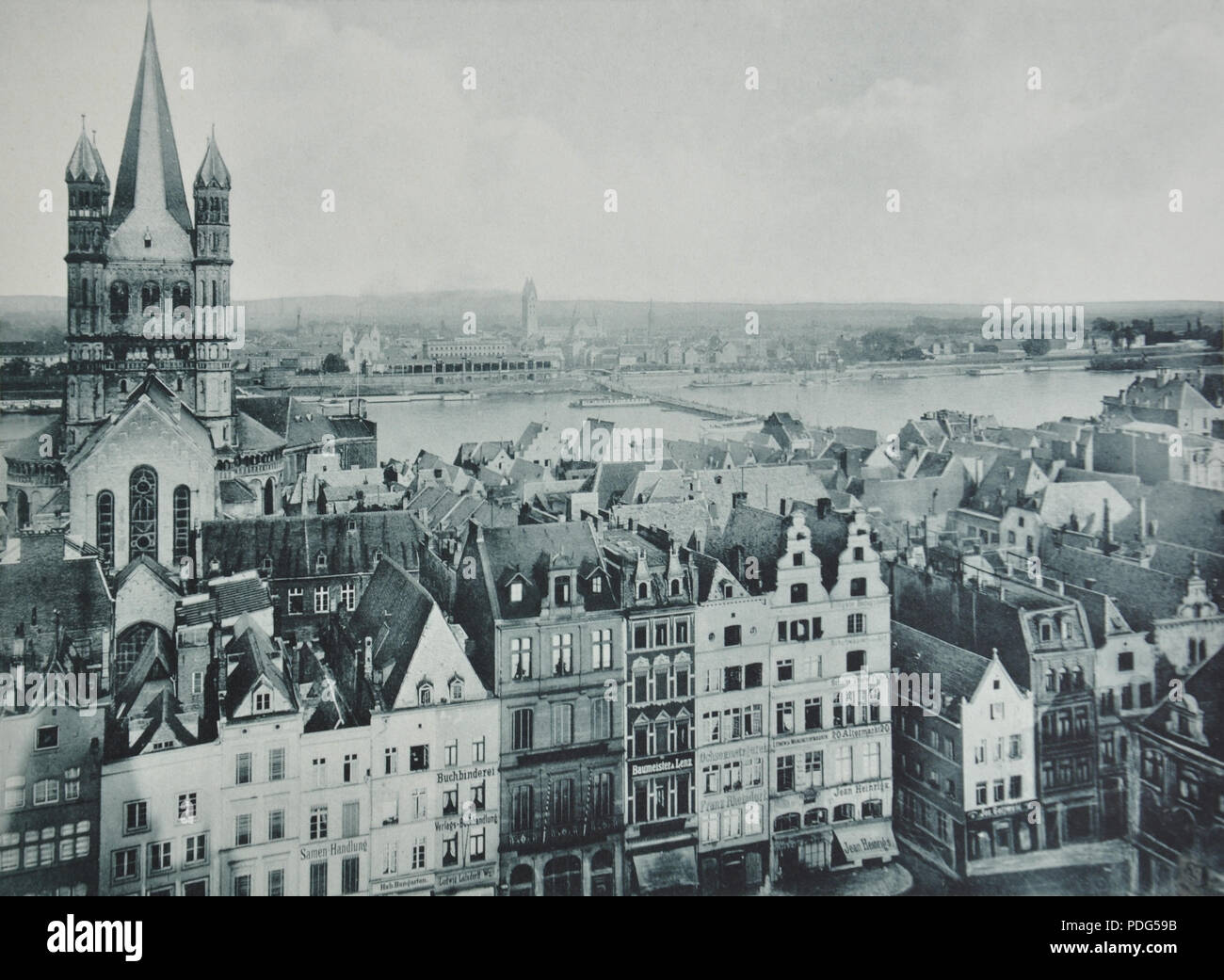183 Koeln In Bildern Tafel 56 Blick Vom Rathausturm Auf Deutz