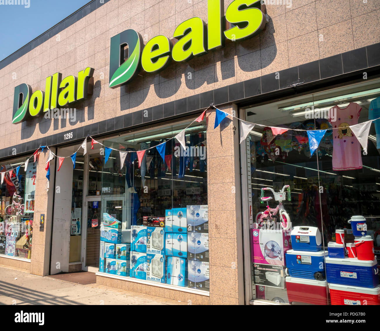 A Dollar Deals store in the Bushwick neighborhood of Brooklyn in New York  is seen on Sunday, August 5, 2018. (© Richard B. Levine Stock Photo - Alamy