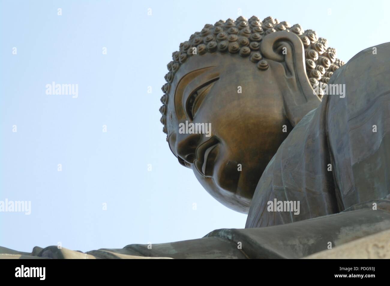 Big buddha statue, Tian Tan Buddha in Hong Kong, China Stock Photo