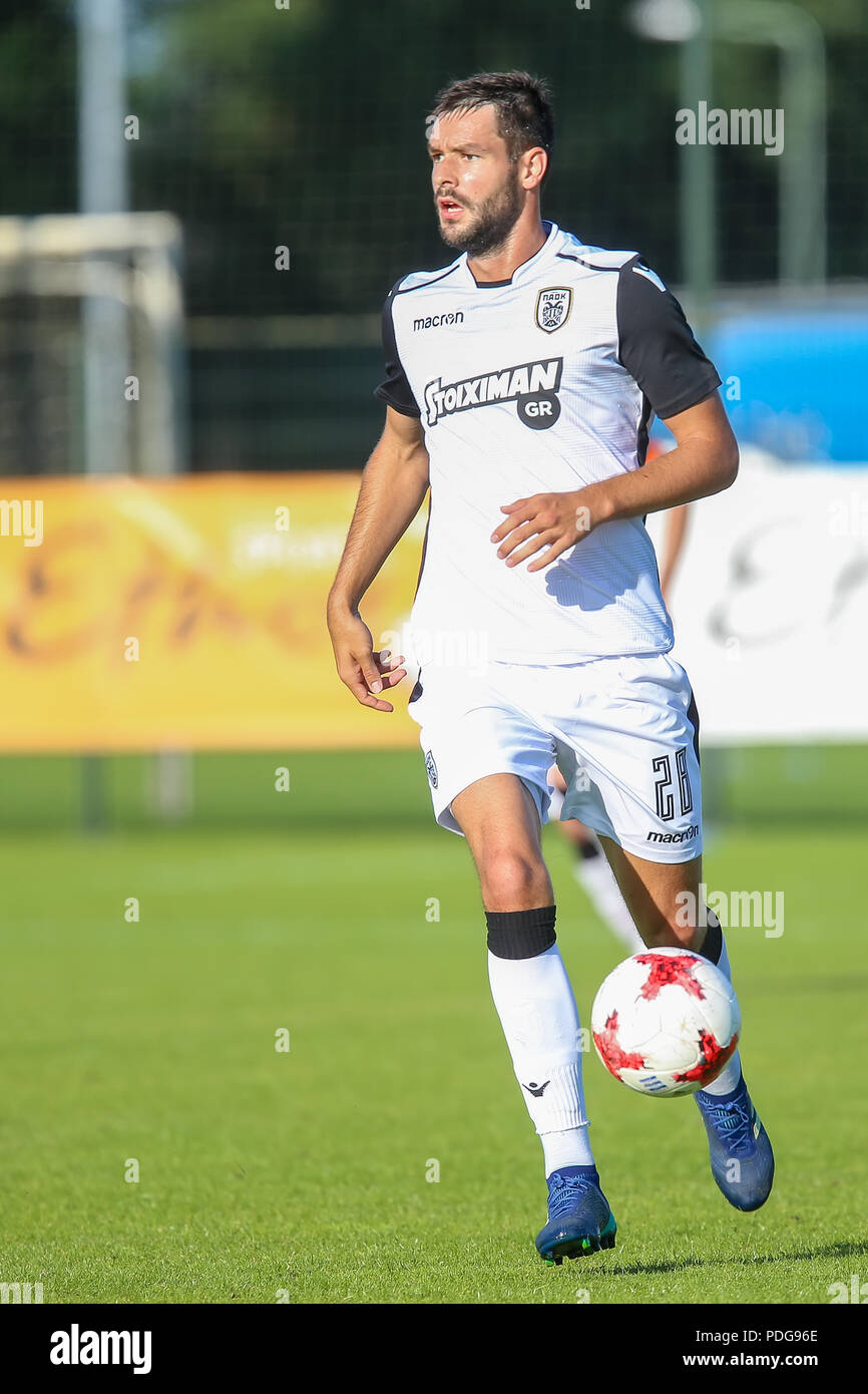 Horst, Netherlands - June 29, 2018: Player of PAOK Evgen Shakhov in action during friendly match RSC Anderlecht vs PAOK at Sport park Sporting Swolgen Stock Photo