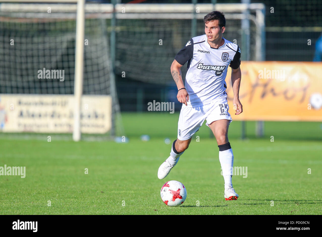 Horst, Netherlands - June 29, 2018: Player of PAOK Charis Charisis in action during friendly match RSC Anderlecht vs PAOK at Sport park Sporting Swolg Stock Photo