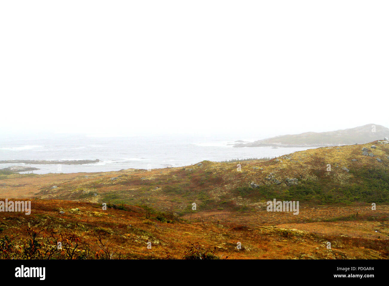 Landscape and Atlantic Ocean seascapes  in Newfoundland, Canada Stock Photo