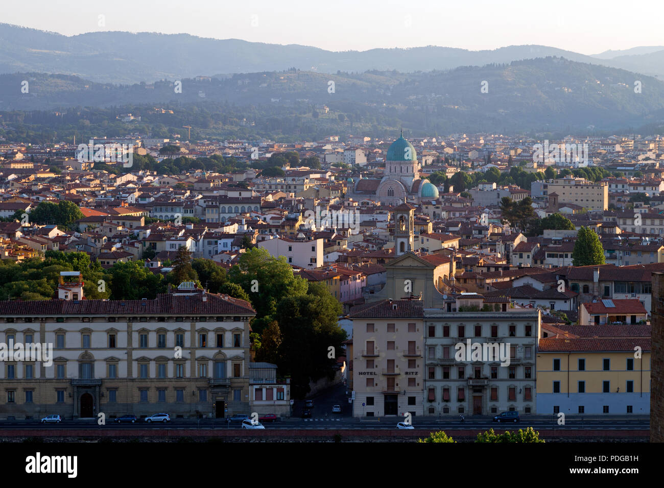 Sunrise from piazza michelangelo florence hires stock photography and