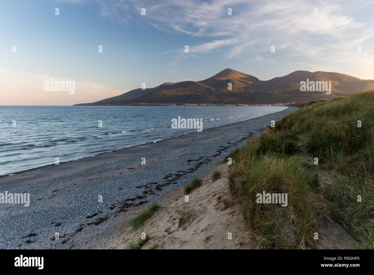 Mourne Mountains In Late Evening Light Viewed From Sand Dunes Along Murlough Beach Near Newcastle County Down N Ireland Stock Photo Alamy
