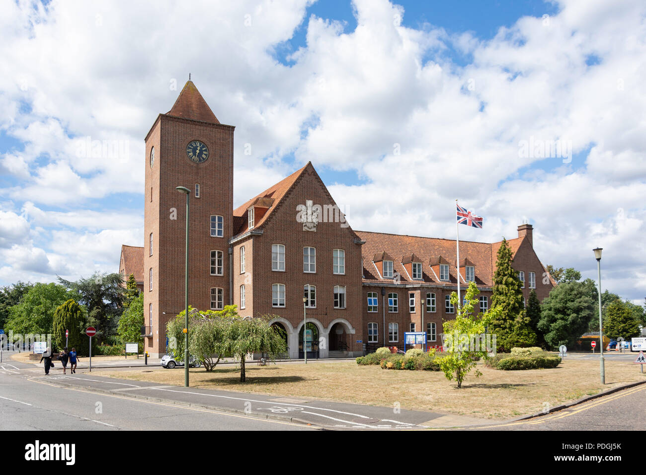 Spelthorne Borough Council building, Knowle Green, Staines-upon-Thames, Surrey, England, United Kingdom Stock Photo
