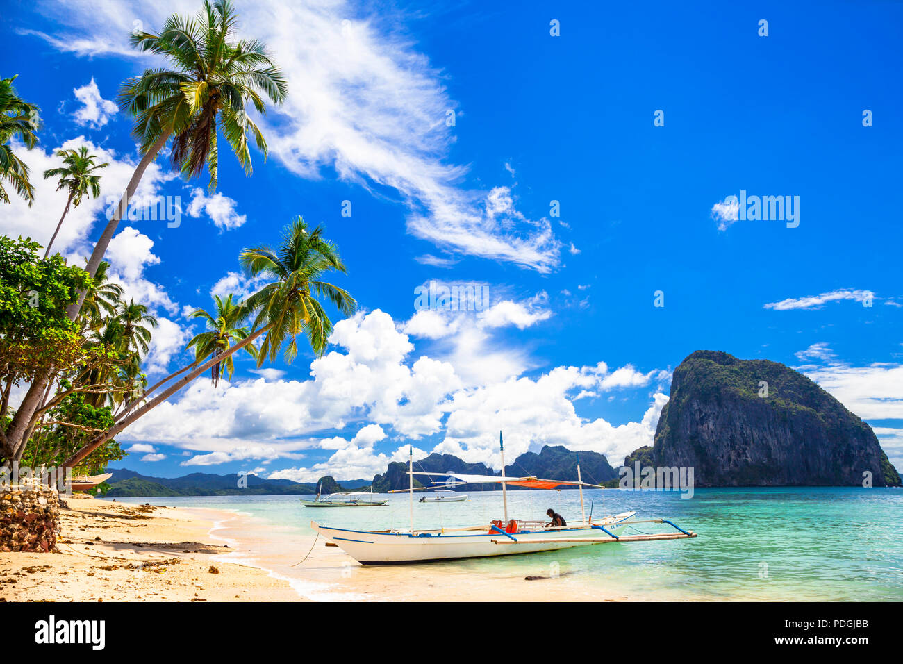 Beautiful beach of Palawan,El Nido,Philippines. Stock Photo