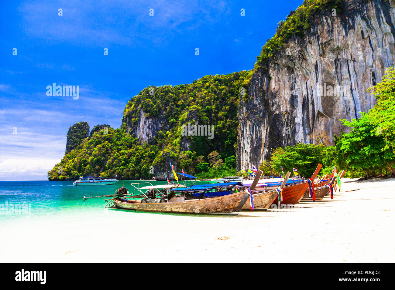 Beautiful beach of Thailand,Krabi. Stock Photo