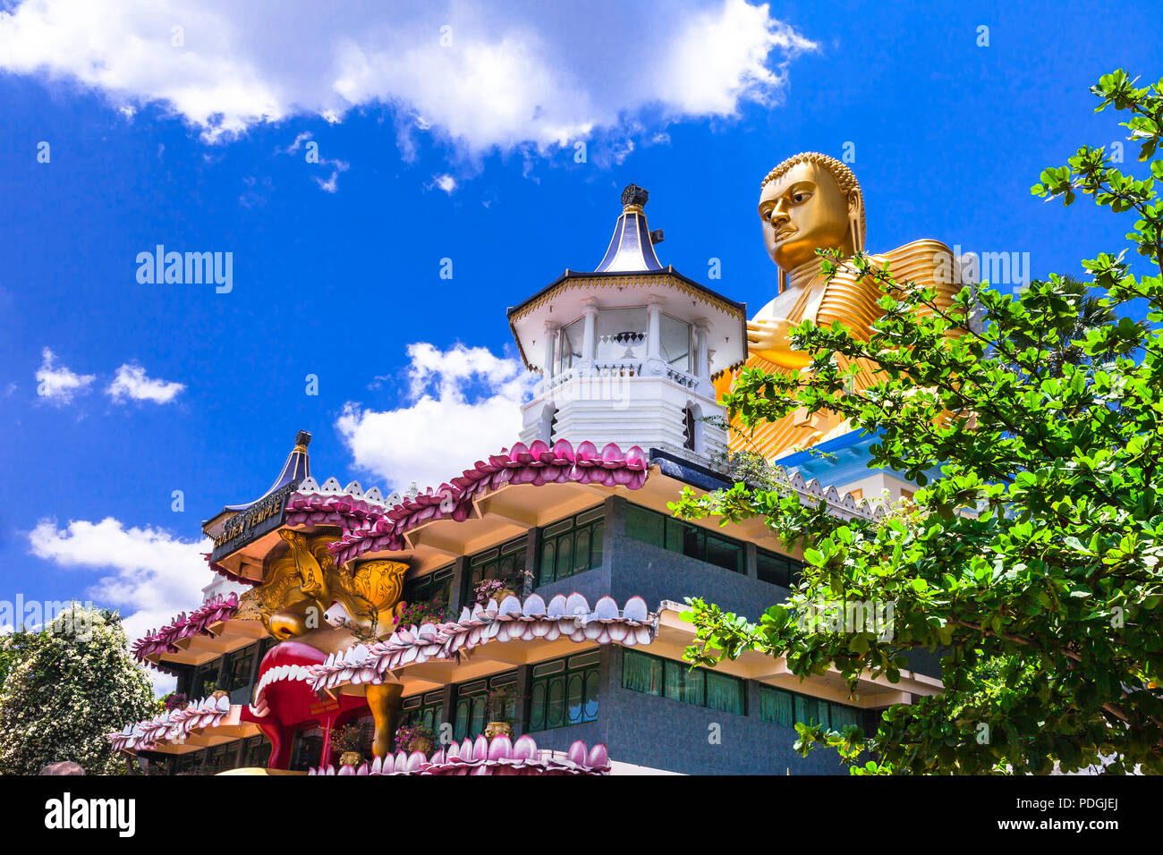 Impressive Dambulla Temple,Sri Lanka Stock Photo