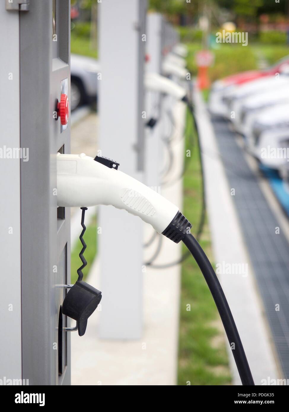Electric car charging station in Korea Stock Photo Alamy