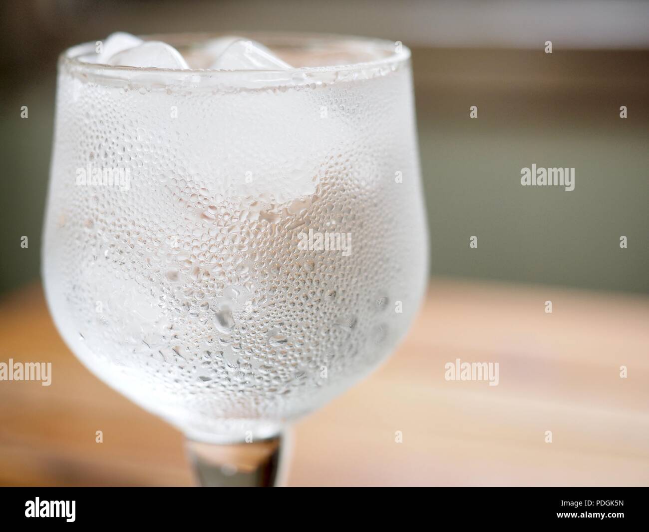 Ice Water In A Glass Cup Stock Photo Alamy