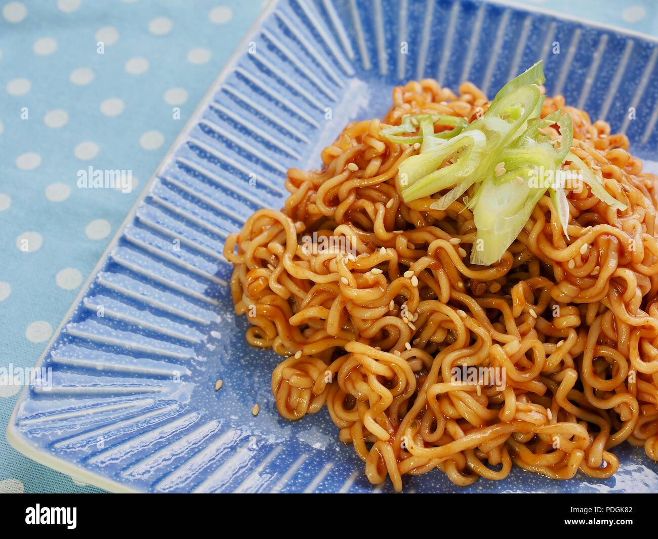 Asian food Bibim Ramen Stock Photo - Alamy