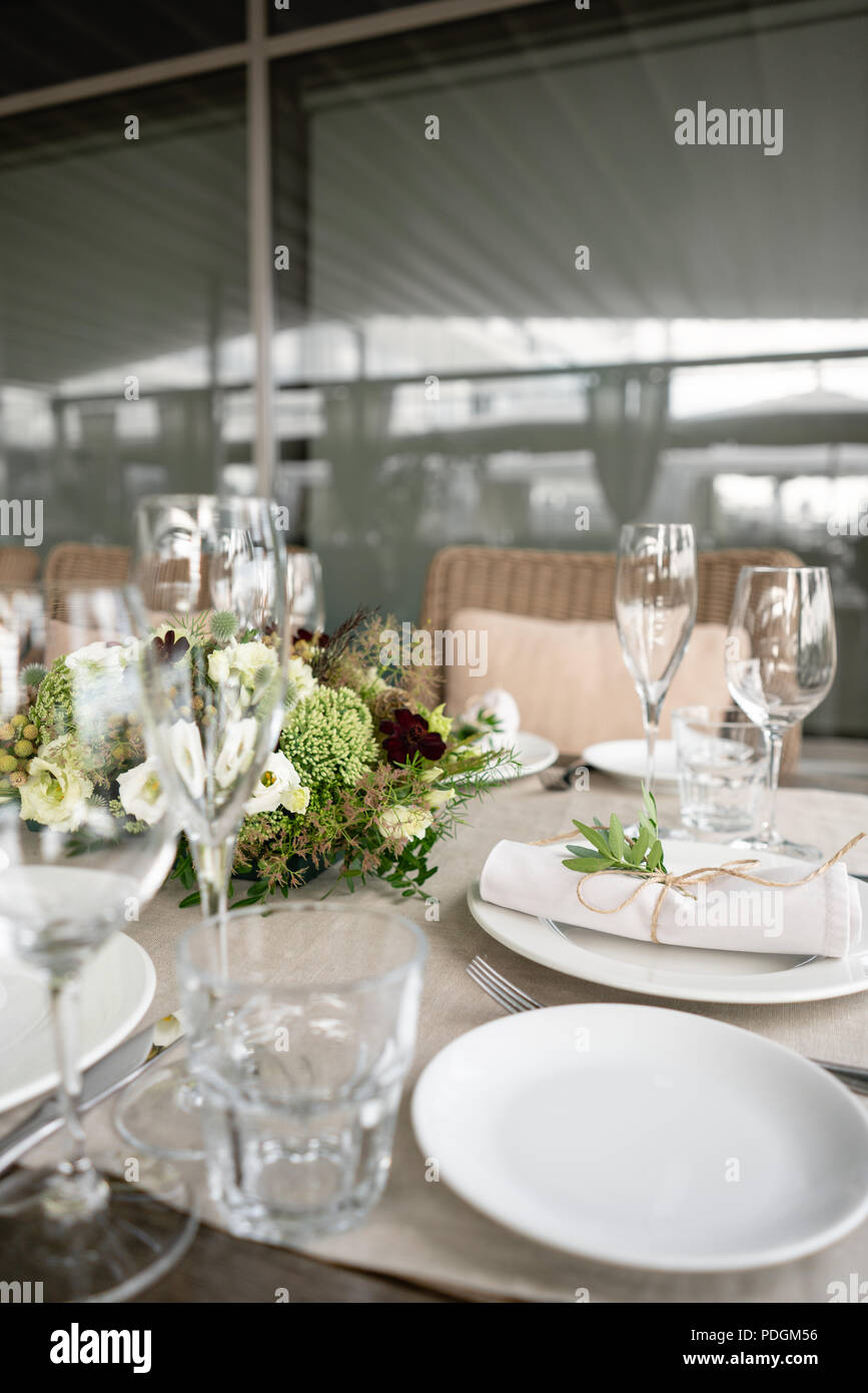 Wedding Banquet Or Gala Dinner The Chairs And Table For