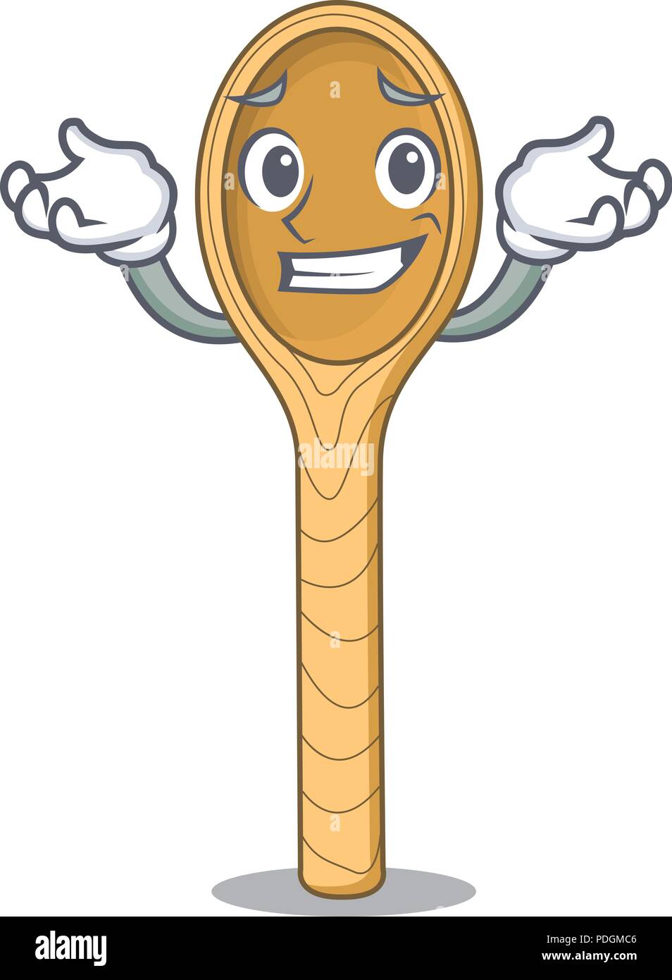 Grinning wooden spoon character cartoon Stock Vector Image & Art - Alamy