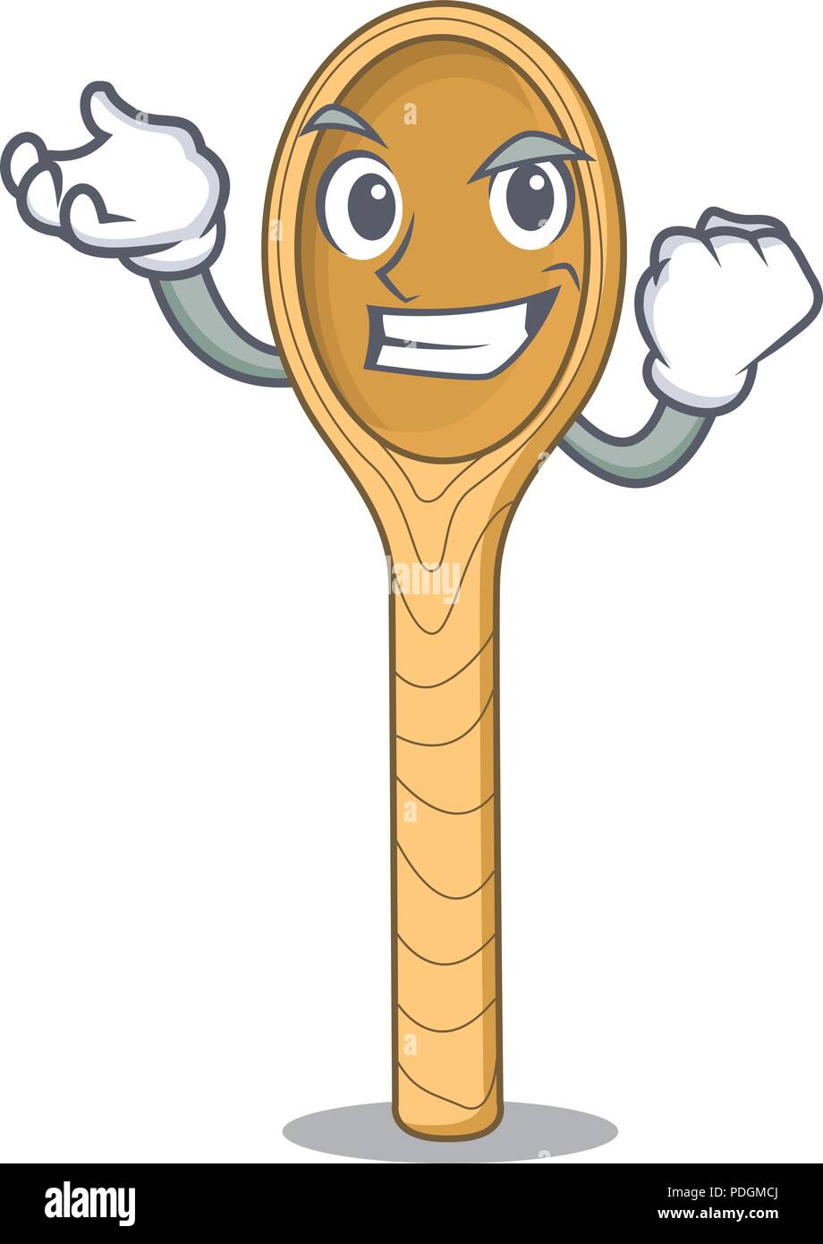 Successful wooden spoon character cartoon Stock Vector Image & Art - Alamy