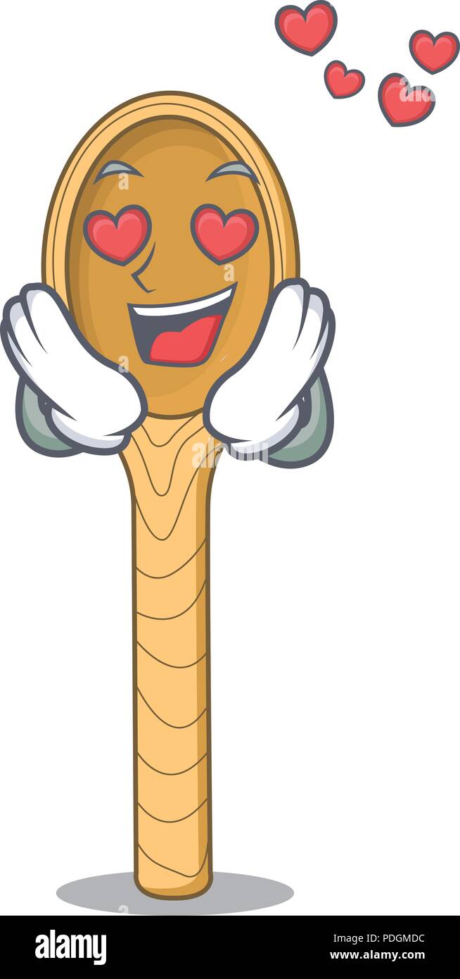 In love wooden spoon mascot cartoon Stock Vector Image & Art - Alamy