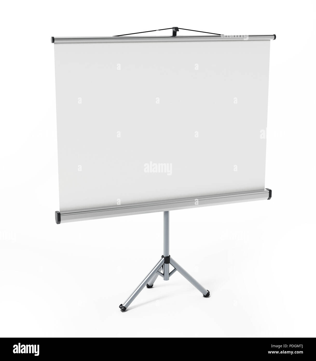 Projection screen isolated on white background. 3D illustration Stock ...