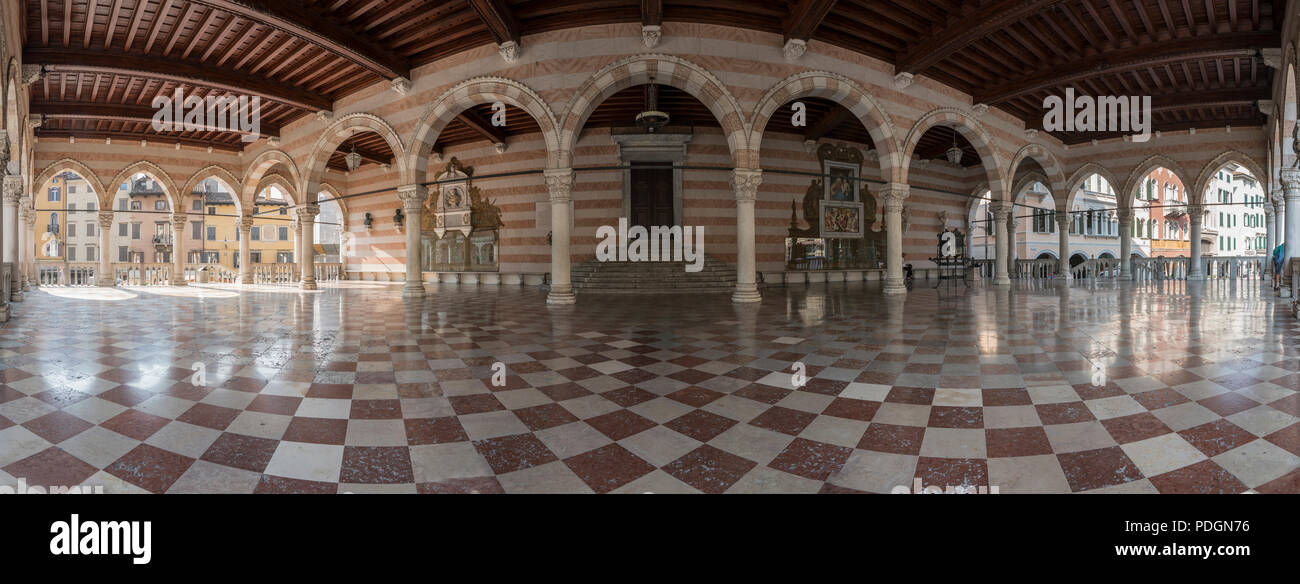 panoramic image of the Loggia del Lionello in Udine Stock Photo