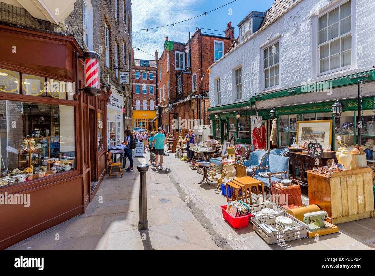 LONDON, UNITED KINGDOM JUNE 11 View of Flask Walk, an old street