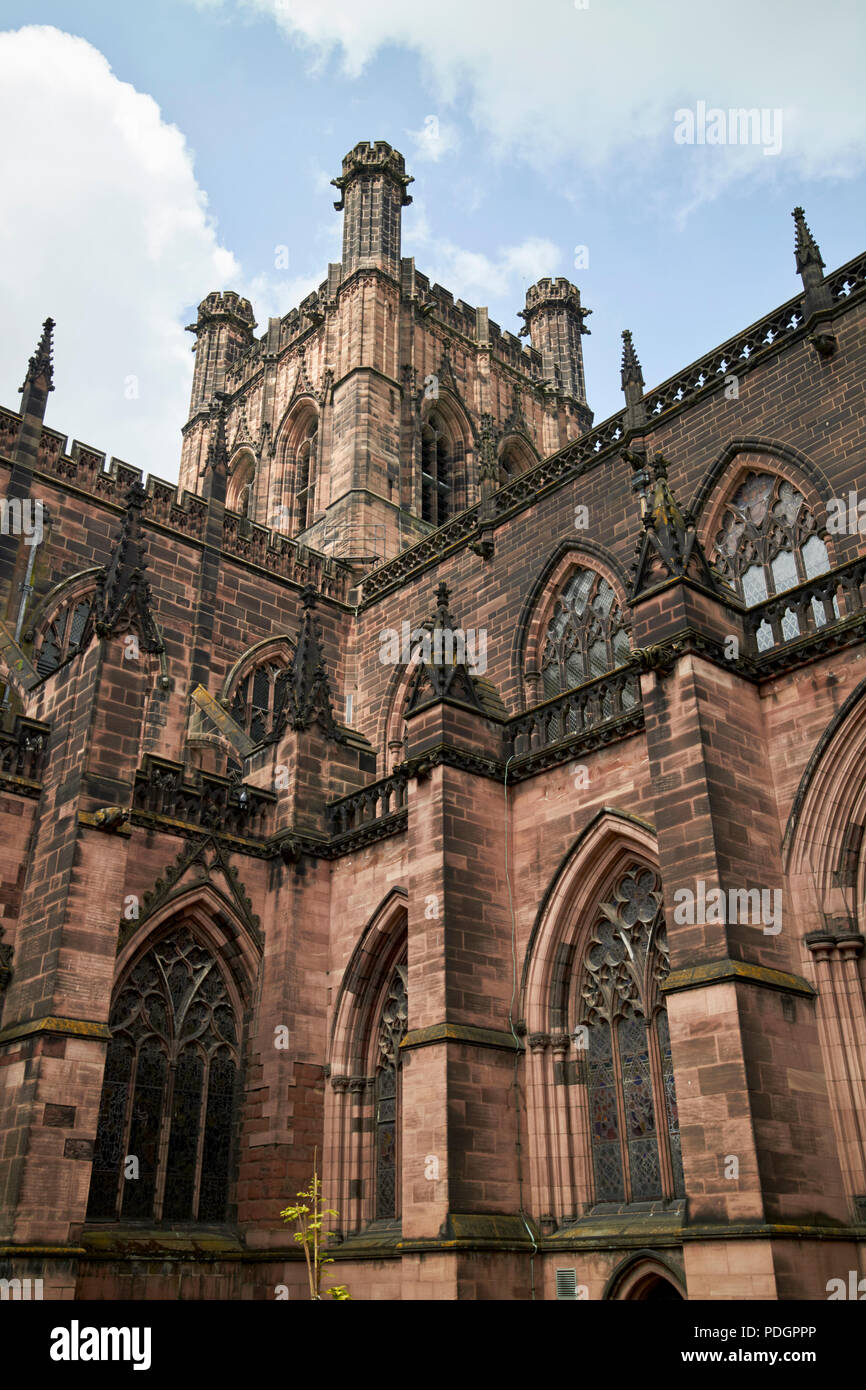 cathedral church of christ and the blessed virgin mary chester cathedral chester cheshire england uk Stock Photo